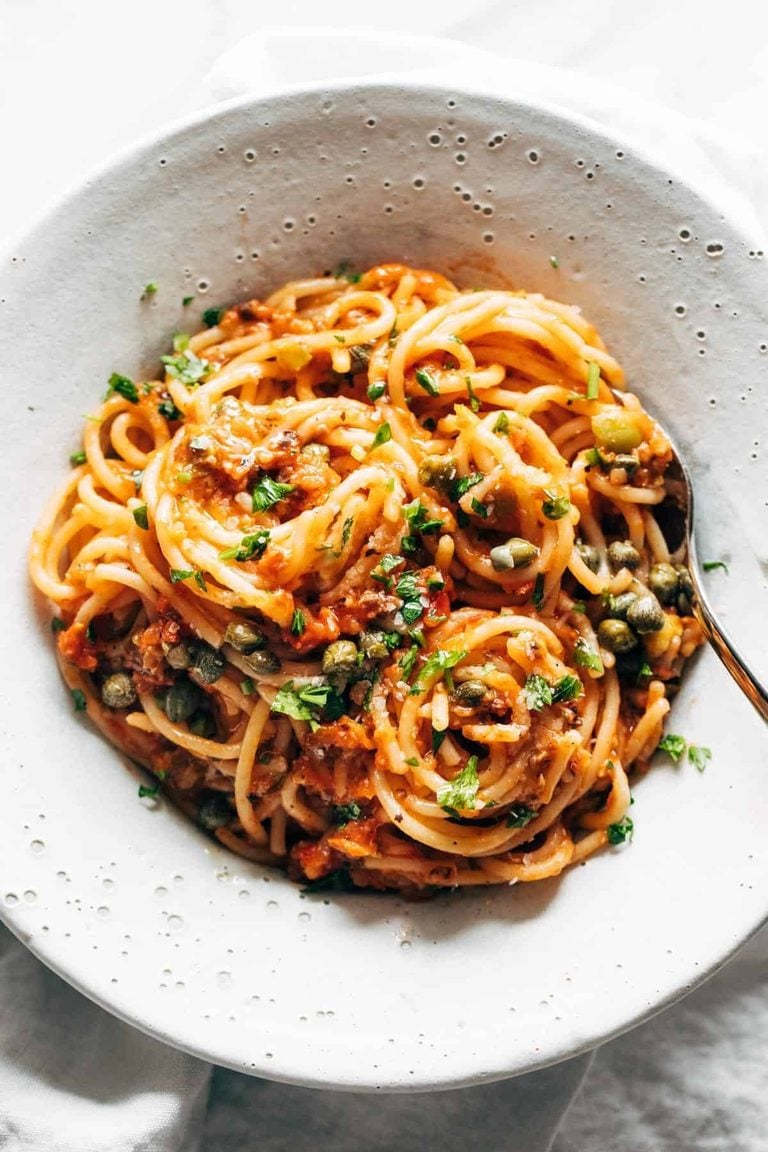 Roasted tomato puttanesca.