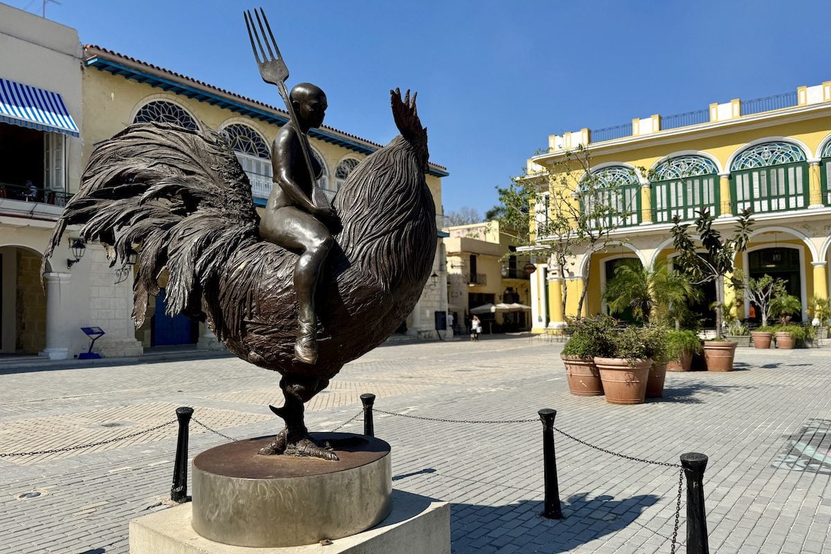 Viaje Fantastico sculpture in Old Havana, Cuba, one of the many Caribbean Islands women should visit