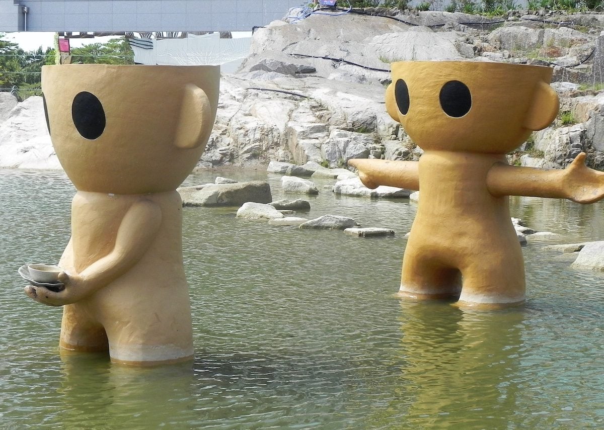 Two large sculptures in Icheon, South Korea, one of many ceramic towns around the world.