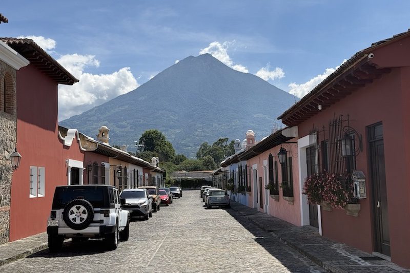 Agua Volcano, which we can see from Philippa’s villa in Antigua