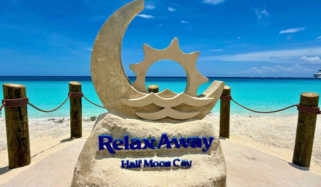 RelaxAway Half Moon Cay sign