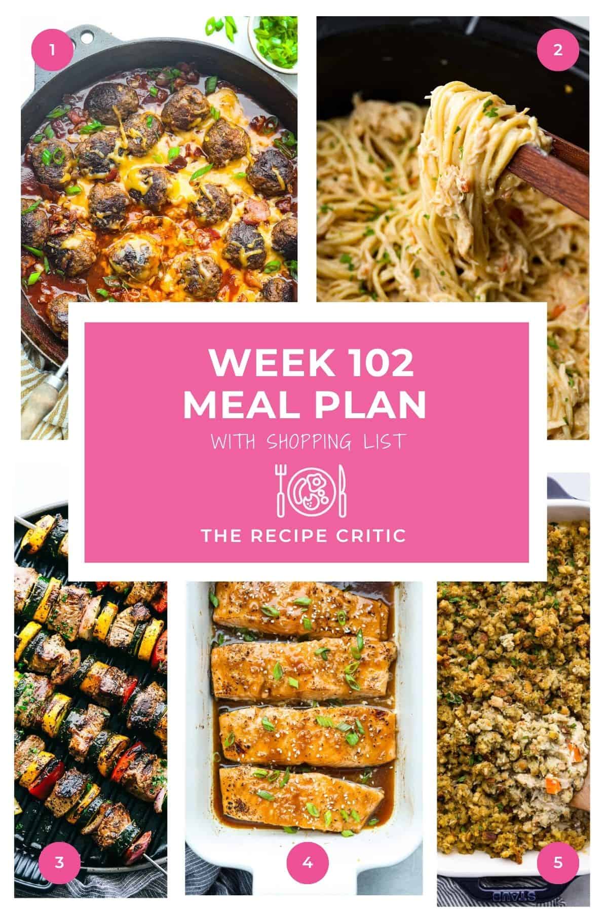 Weekly Meal Plan #102