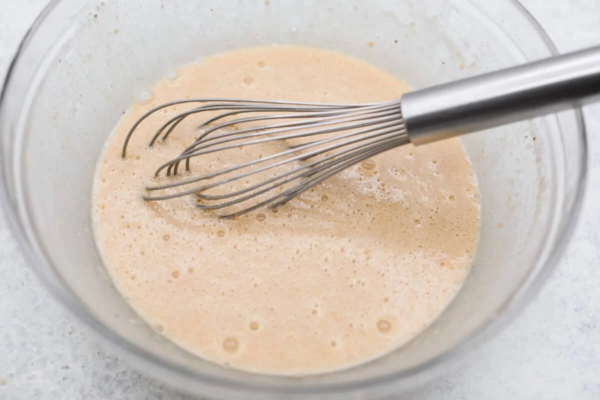 Wet and dry ingredients combined. 