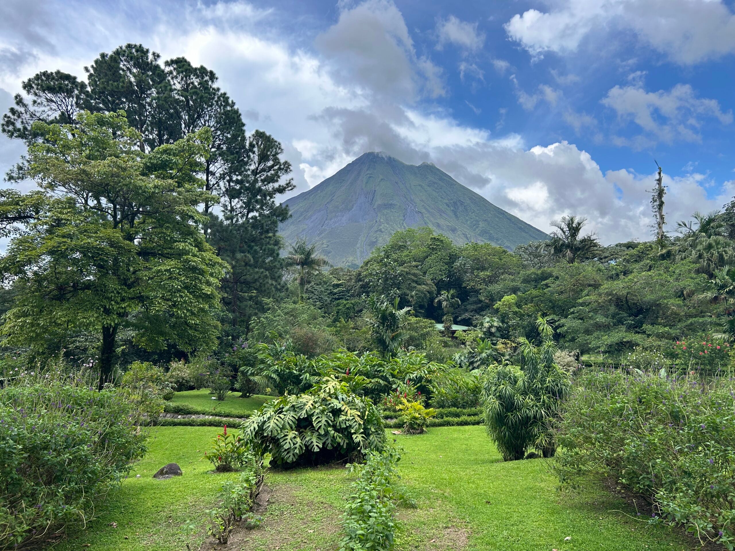 arenal volcano costa rica in the morning
