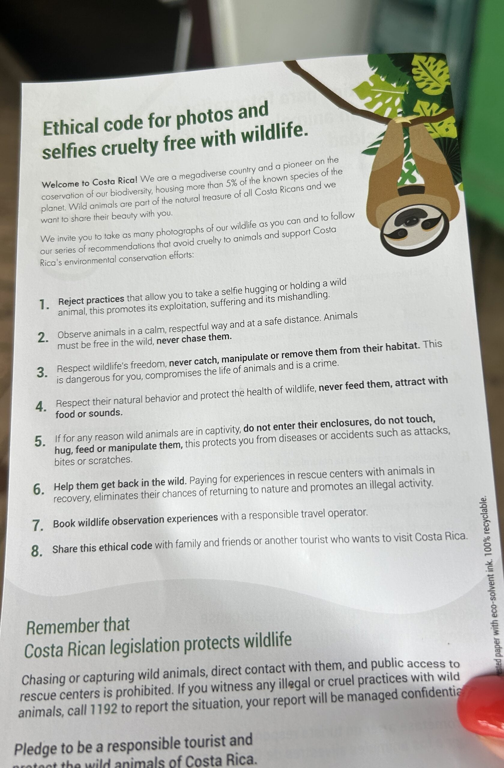 costa rica ethical photography guidelines 