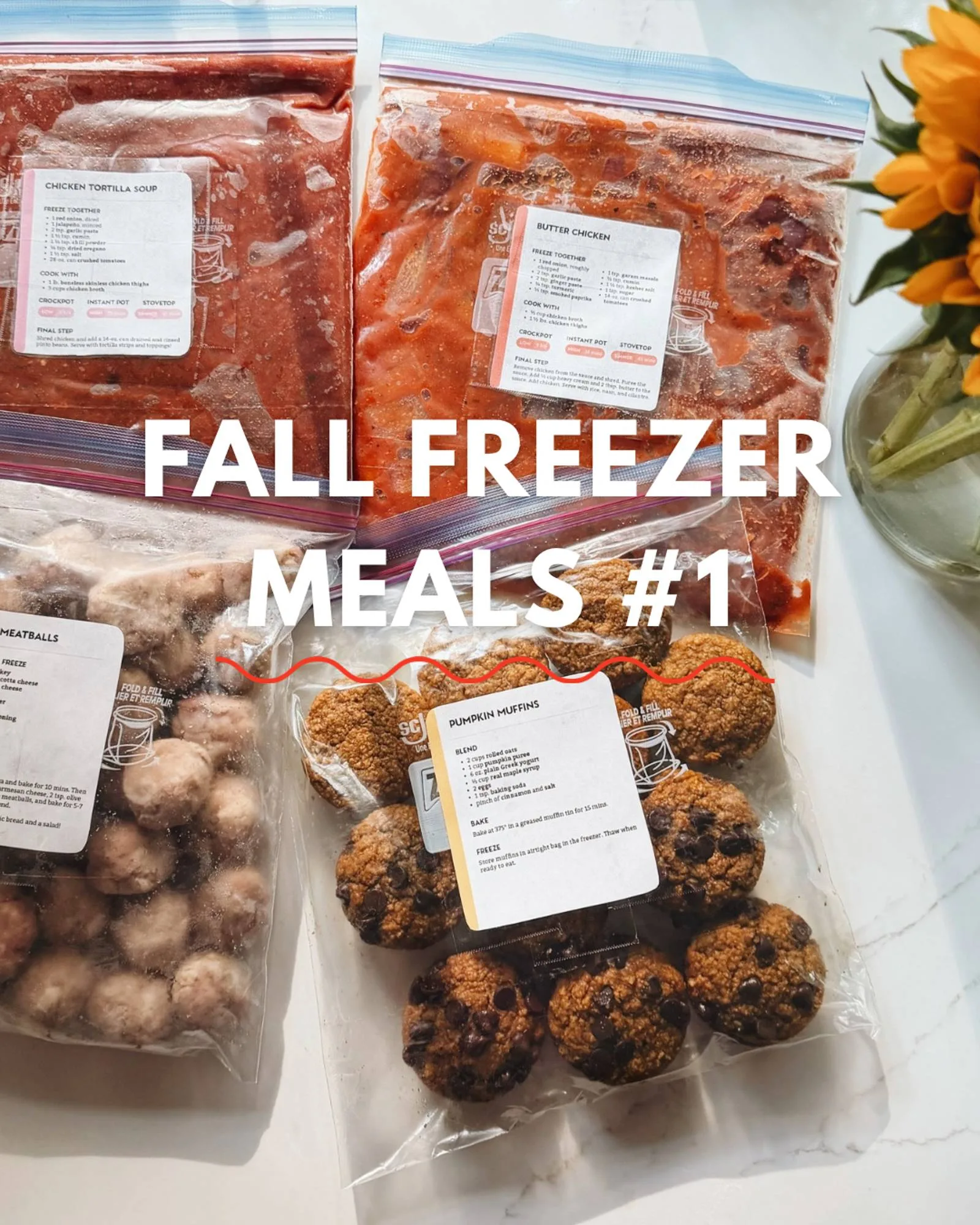 Fall freezer meals #1 bags