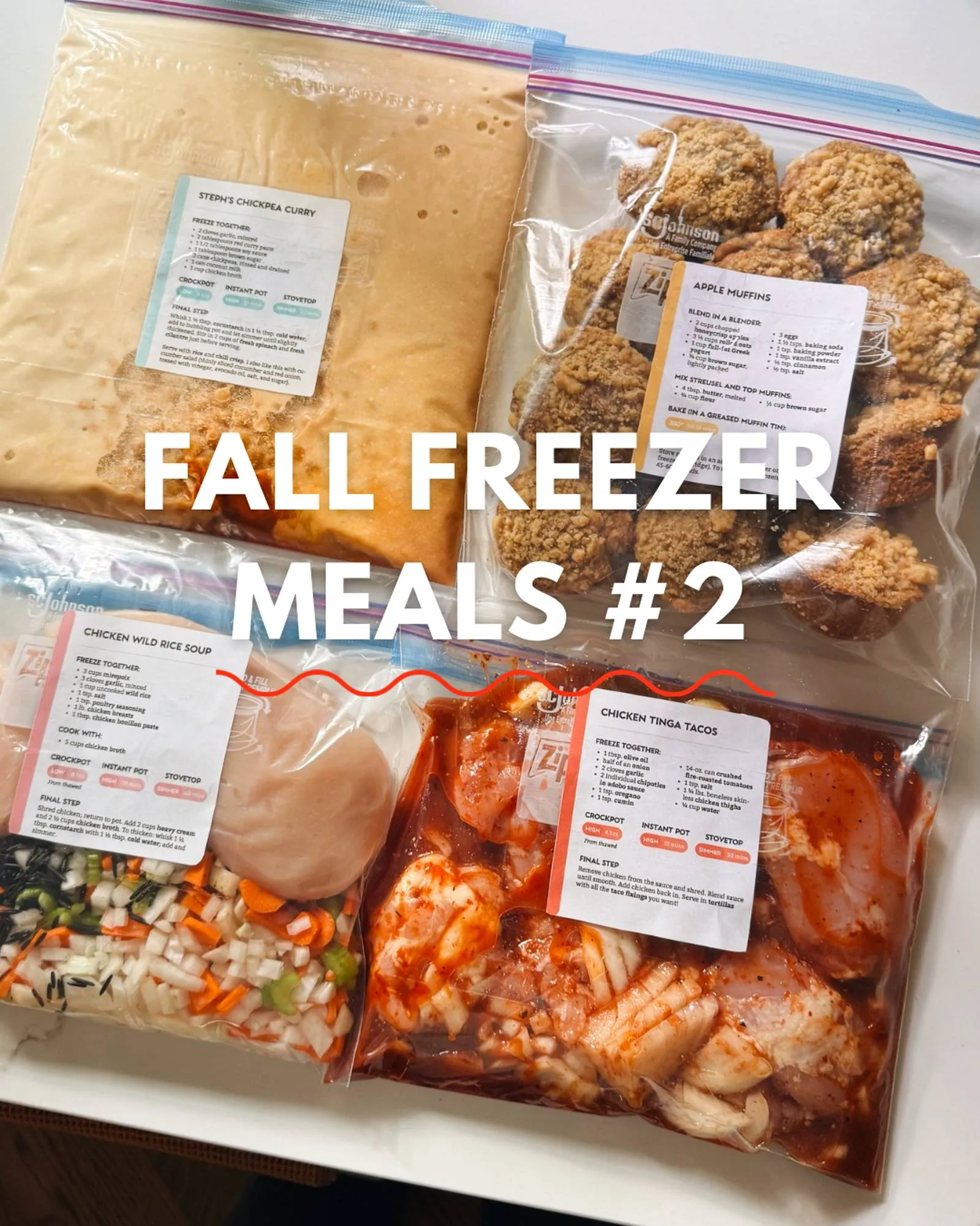 Fall Freezer Meals #2