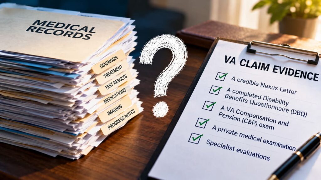 Medical Records vs. Medical Evidence for VA Claims