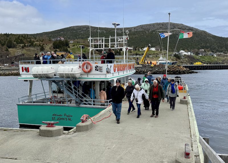 O'Brien's Whale and Bird Tours disemarking 